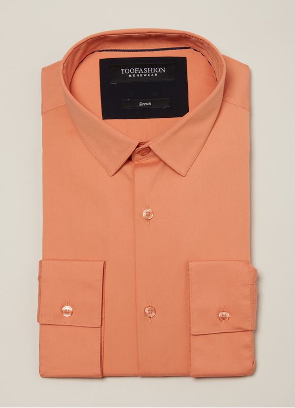 Chemise slim en popeline stretch