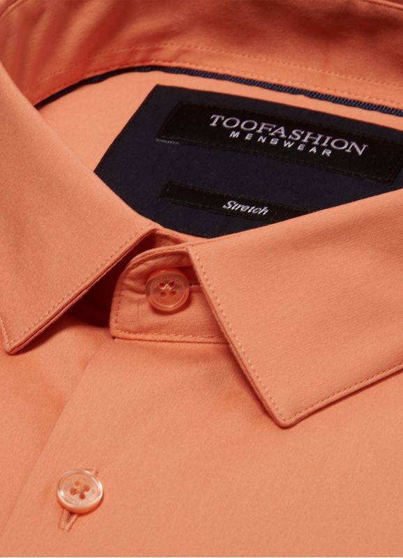 Chemise slim en popeline stretch