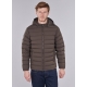 Water-repellent quilted jacket with real down filling