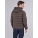 Water-repellent quilted jacket with real down filling