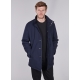 Parka à capuche zipée avec parementure amovible