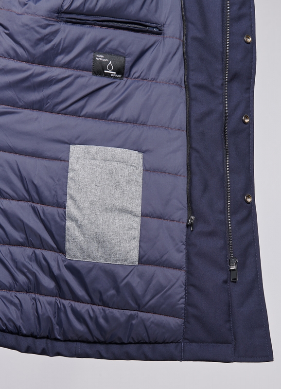 Parka à capuche zipée avec parementure amovible