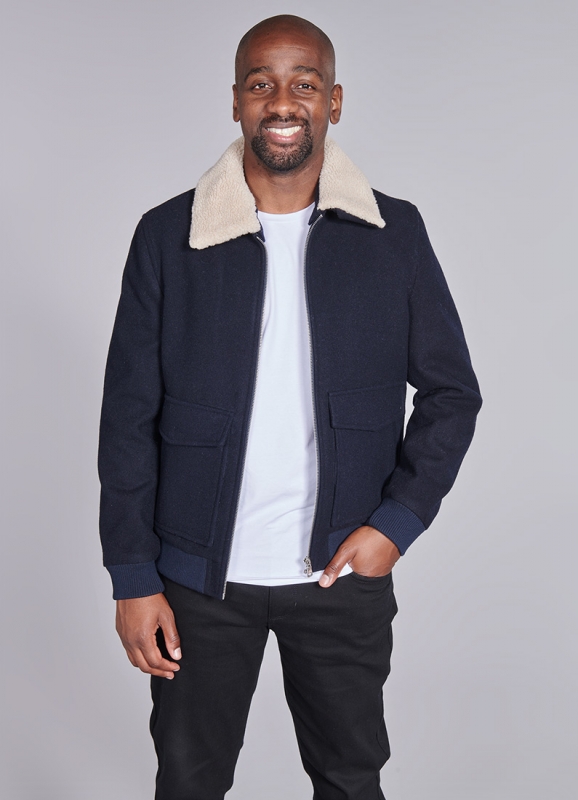 BLOUSON EN POLY-LAINE - STYLE BOMBERS