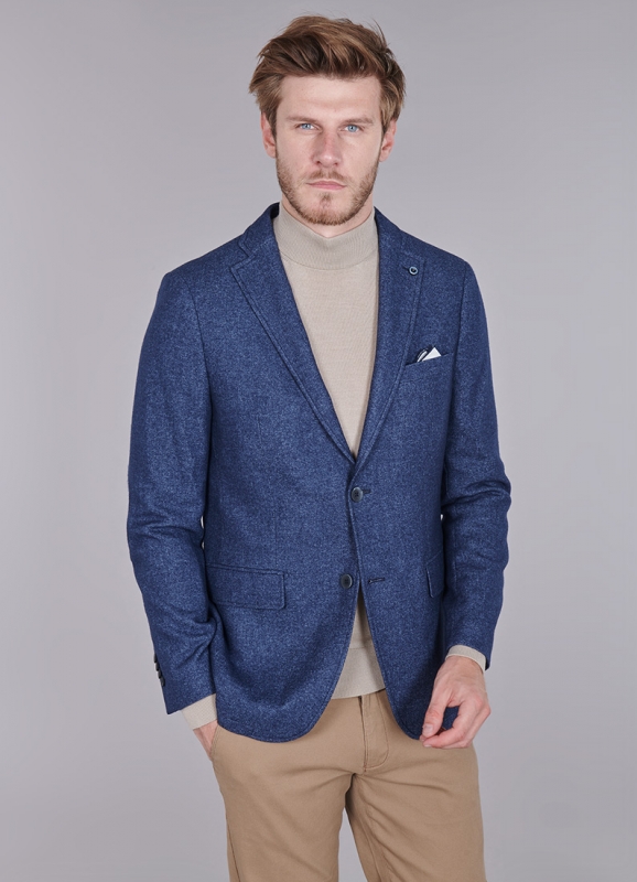 VESTE REGULAR EN POLY-LAINE