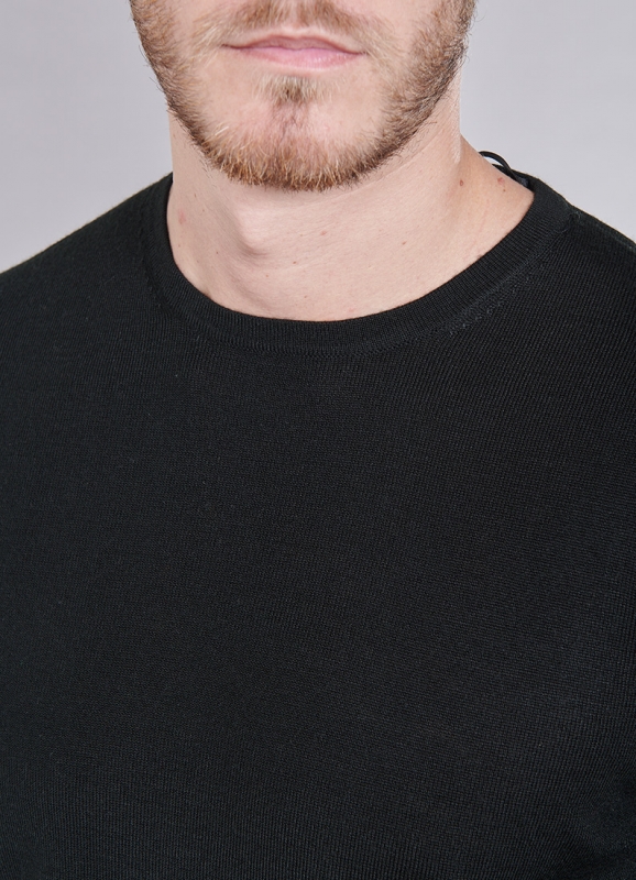 Pull à col rond en laine Mérinos