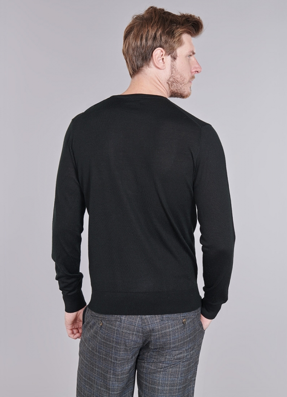 Pull à col rond en laine Mérinos