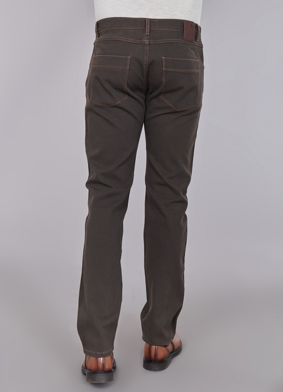 PANTALON EN COTON LAVÉ STRETCH 