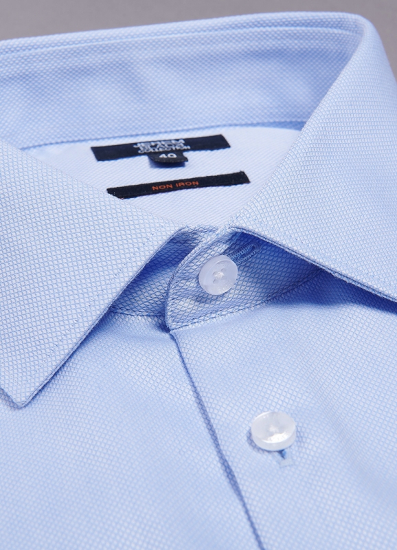Textured cotton shirt - NON-IRON - Comfort fit