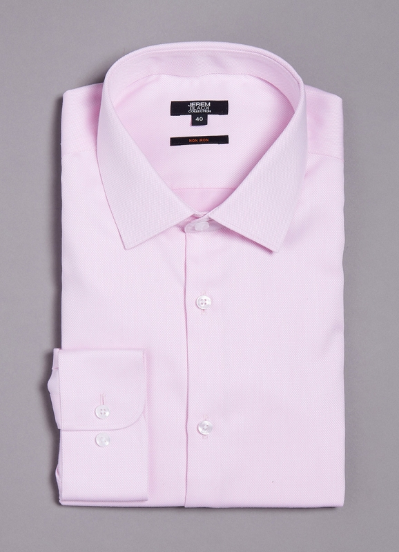 Chemise texturée en coton – Sans repassage – Comfort fit