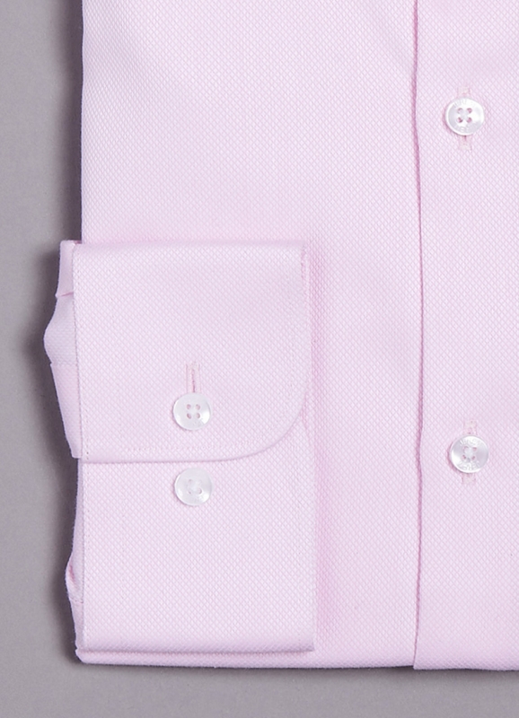 Chemise texturée en coton – Sans repassage – Comfort fit