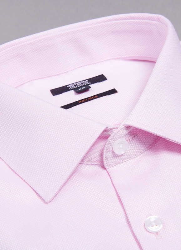 Chemise texturée en coton – Sans repassage – Comfort fit