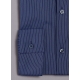 Chemise à fines rayures en coton stretch