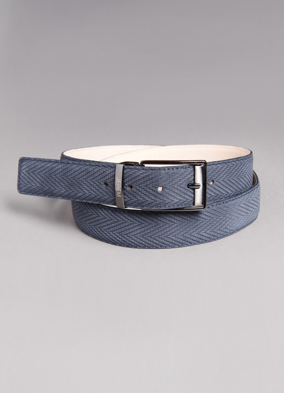 Braided-look matte leather belt Brady