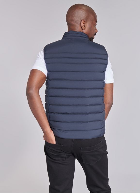 Quilted gilet with real down filling