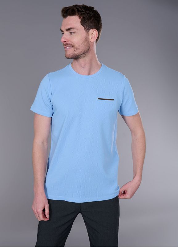 Tee-shirt col rond avec poche poitrine