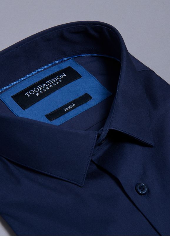 Slim shirt in stretch poplin