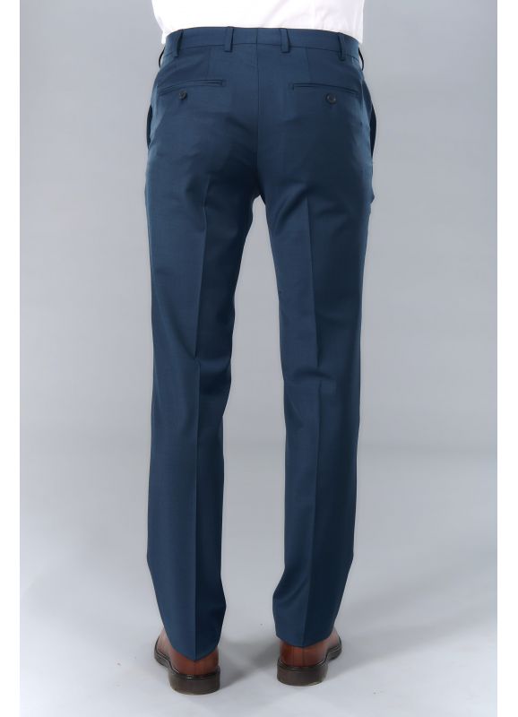 PANTALON DE COSTUME LAVABLE EN FIL À FIL BI-STRETCH DE LAINE MÉLANGÉE