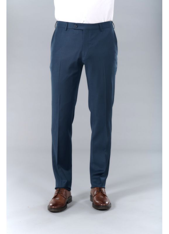 PANTALON DE COSTUME LAVABLE EN FIL À FIL BI-STRETCH DE LAINE MÉLANGÉE