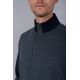 Plain polo with zip high neck