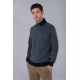 Polo uni à col montant demi-zip