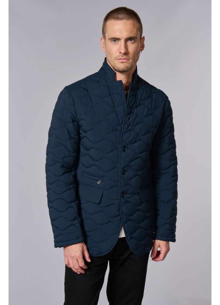 Quilted hooded jacket See You There mint - Andżela Online Store