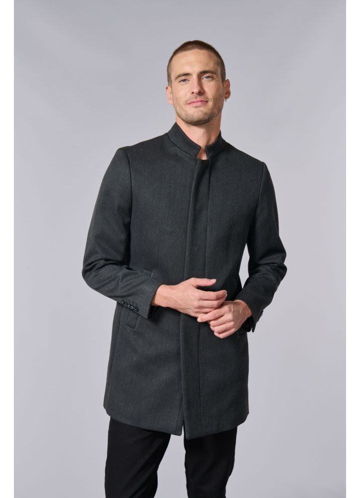 Officer-collar coat