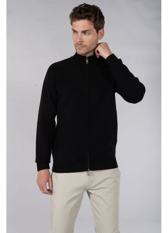 Gilet zippé col montant