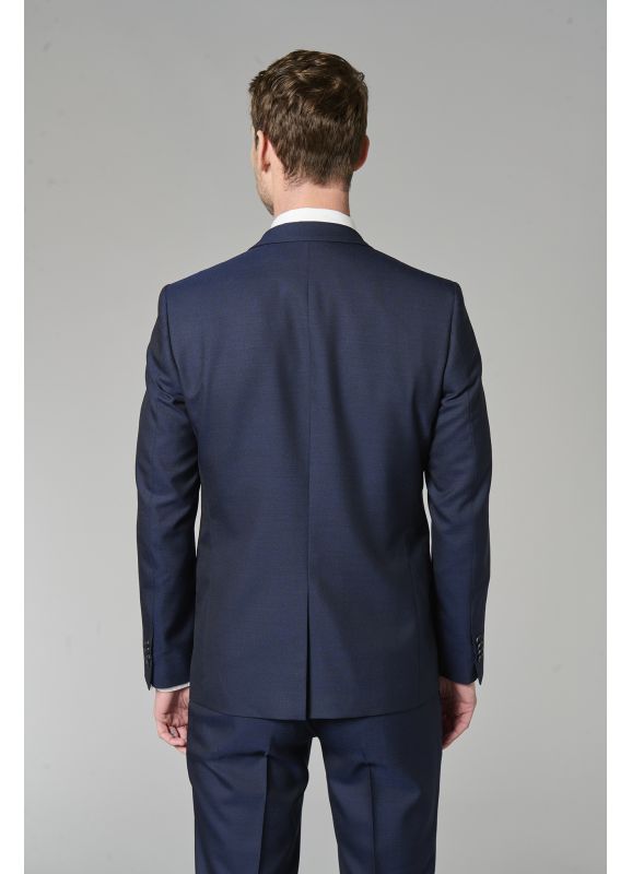 Veste de costume en fil-à-fil de laine vierge