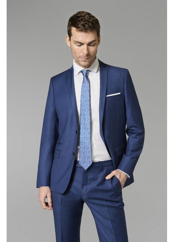 VESTE DE COSTUME EN FIL À FIL DE LAINE VIERGE