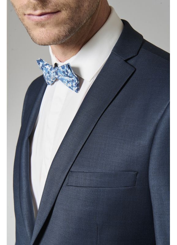 Bi stretch washable suit blazer in two-tone fil-à-fil