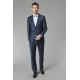 Bi stretch washable suit blazer in two-tone fil-à-fil