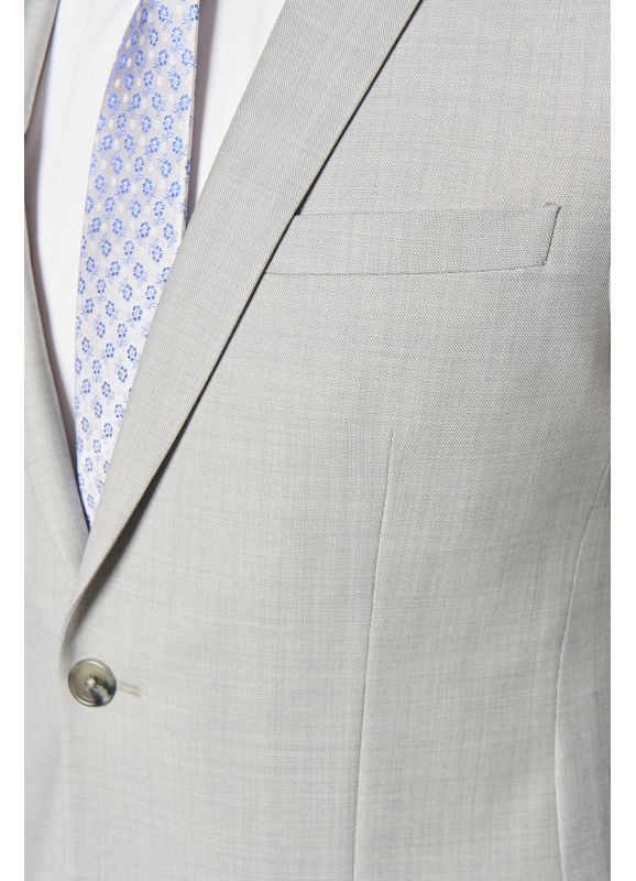 Bi stretch washable suit blazer in two-tone fil-à-fil