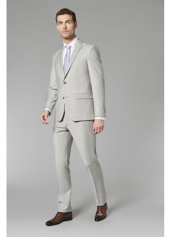 Bi stretch washable suit blazer in two-tone fil-à-fil