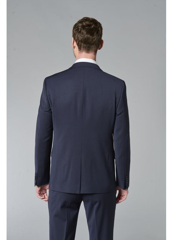 Veste de costume lavable en sergé teint en fil bi-stretch