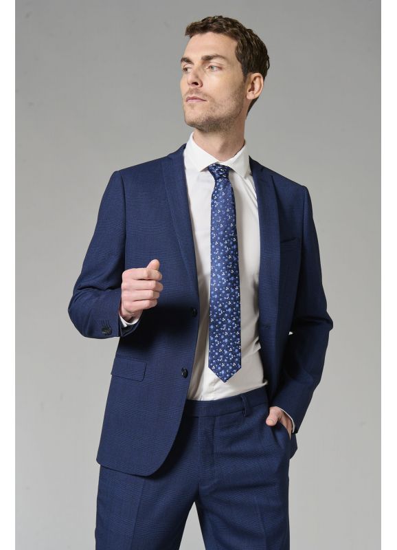 Stretch suit jacket in contemporary Prince of Wales
