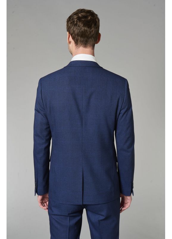 Stretch suit jacket in contemporary Prince of Wales