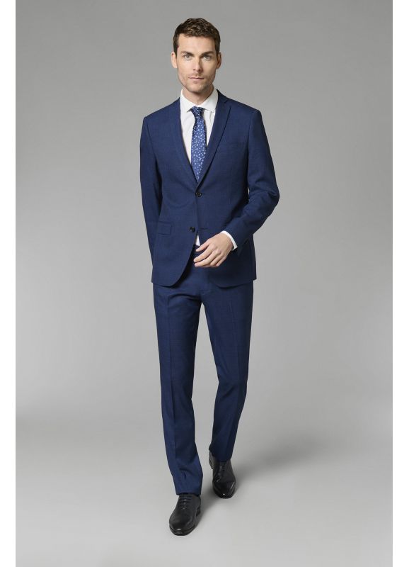 Stretch suit jacket in contemporary Prince of Wales