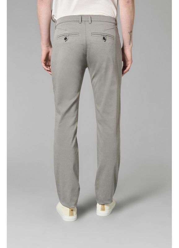 Low-rise city trousers in diamond dobby