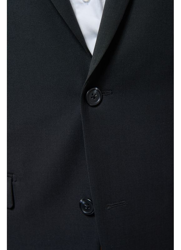 Veste de costume lavable en sergé teint en fil bi-stretch