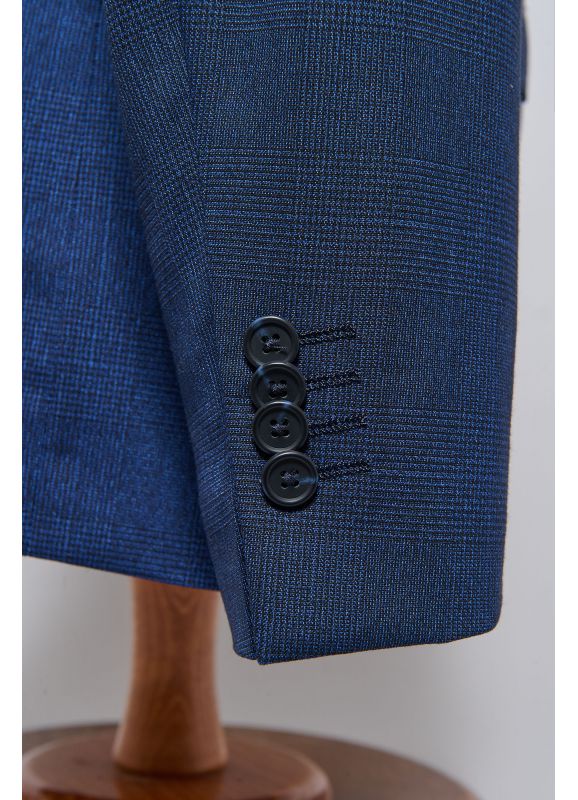 Stretch suit jacket in contemporary Prince of Wales