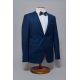 Veste de costume ajustée et stretch au subtil micro-motif diamant