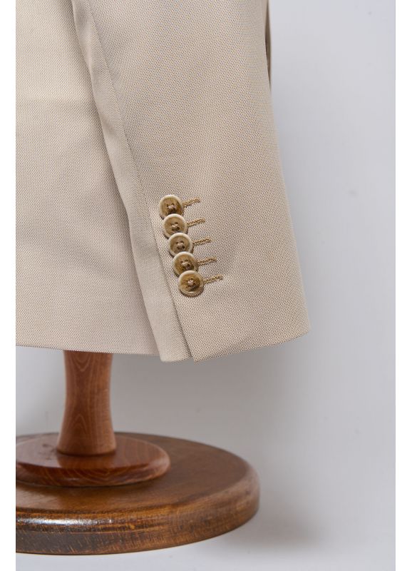 Veste de costume ajustée en tissu œil de perdrix stretch
