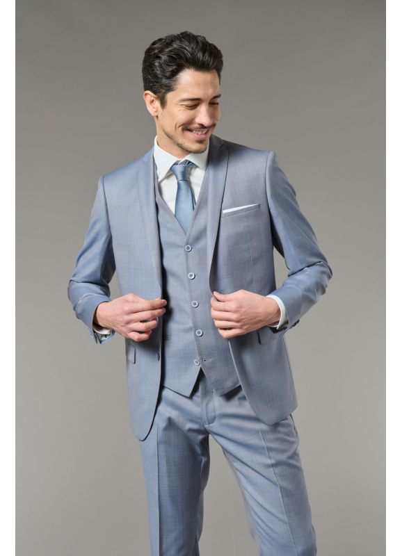 VESTE DE COSTUME EN FIL À FIL DE LAINE VIERGE
