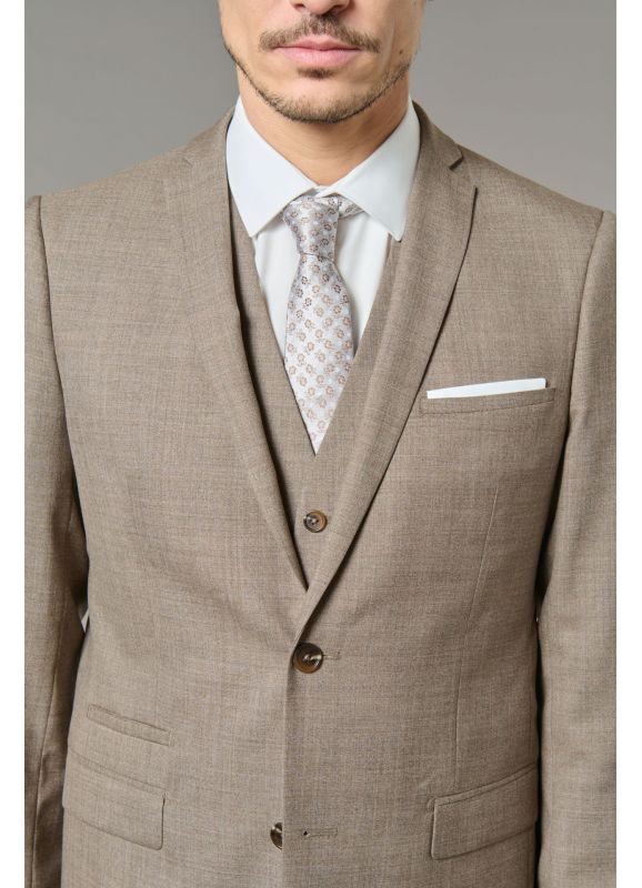 Suit jacket in virgin wool fil-à-fil