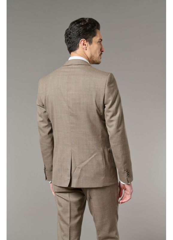 Suit jacket in virgin wool fil-à-fil