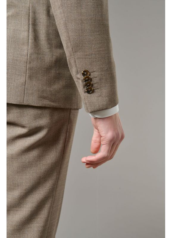 Suit jacket in virgin wool fil-à-fil