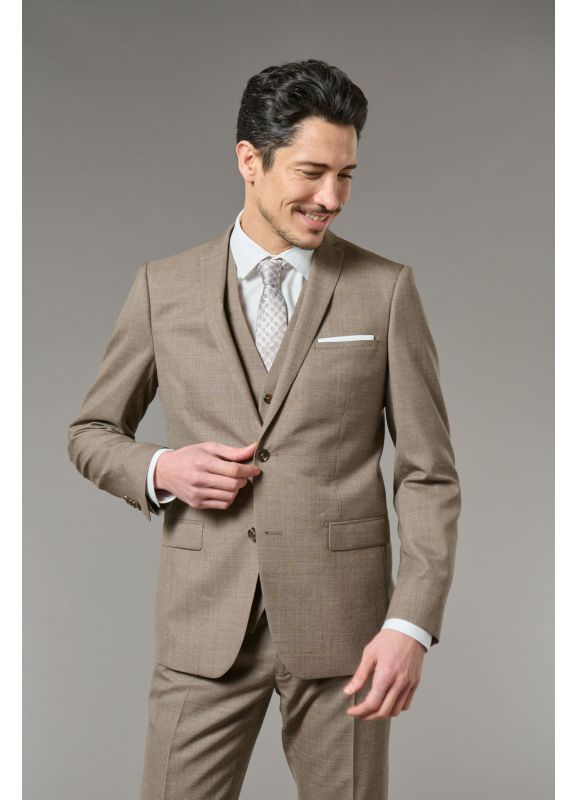 Suit jacket in virgin wool fil-à-fil