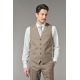 Gilet de costume en fil-à-fil de laine vierge