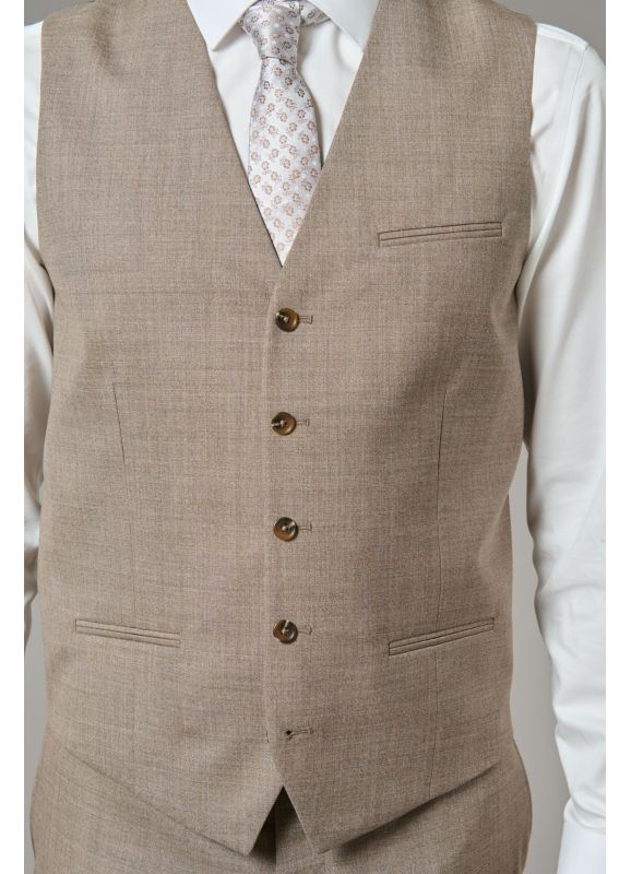 Waistcoat in virgin wool fil-à-fil
