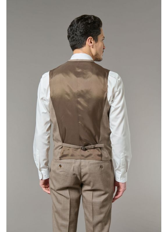 Waistcoat in virgin wool fil-à-fil